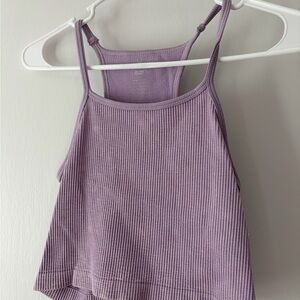 Lilac Ribbed Tank Top - Women
